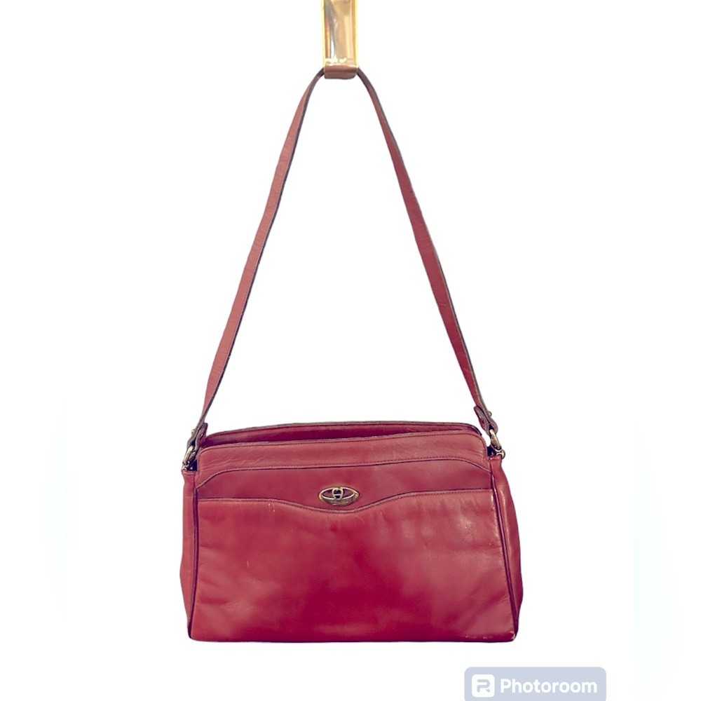 Vintage Oxblood Leather Etienne Aigner Handbag